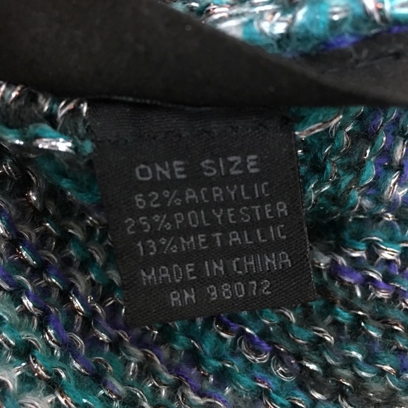 STEVE MADDEN Infinity Scarf Chunky Knit Metallic Sparkle Cozy Warm Multicolor - Picture 7 of 13